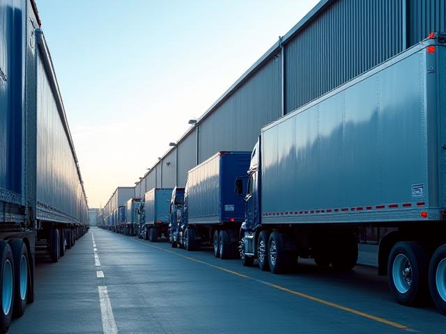 Logistics distribution center in Jackson MS with modern freight equipment