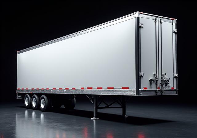 Modern 53 foot dry van trailer for full truckload freight